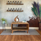 Indian Cotton Rug - Grey - 70x170cm – view 2