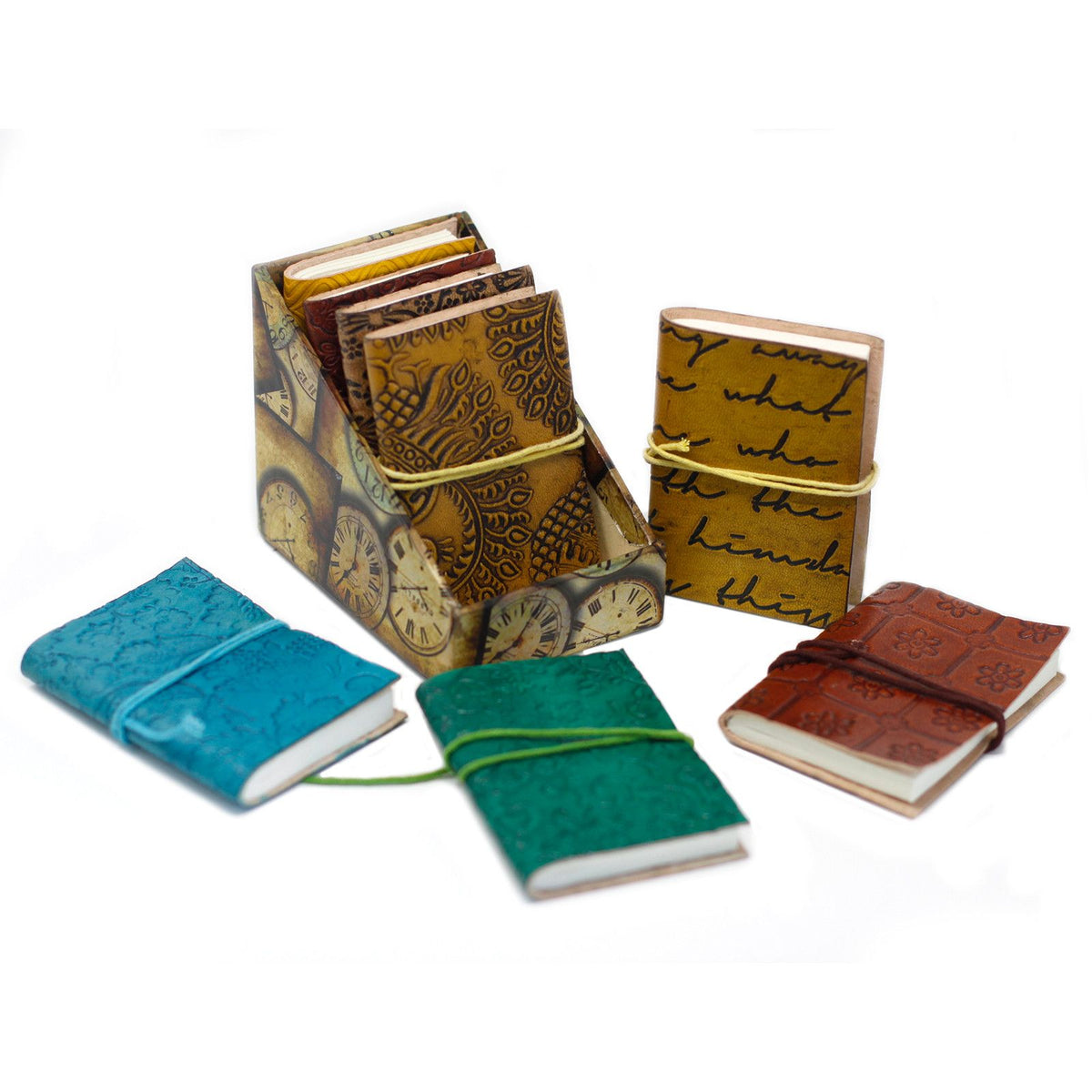 Mini Assorted Leather Notebook – 10x7.5 cm