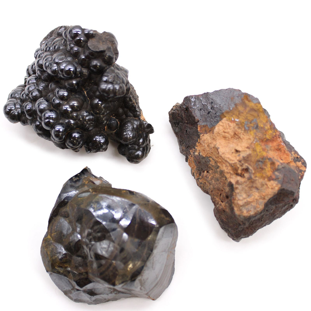 Natural Hematite Mineral Specimen Tray, Approx 20 Pieces – view 13