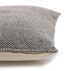 Fine Herringbone Cushion Cover, Grey, 40x40cm – view 3