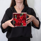 Square Soap Flower Gift Box - Classic Red Roses – view 2