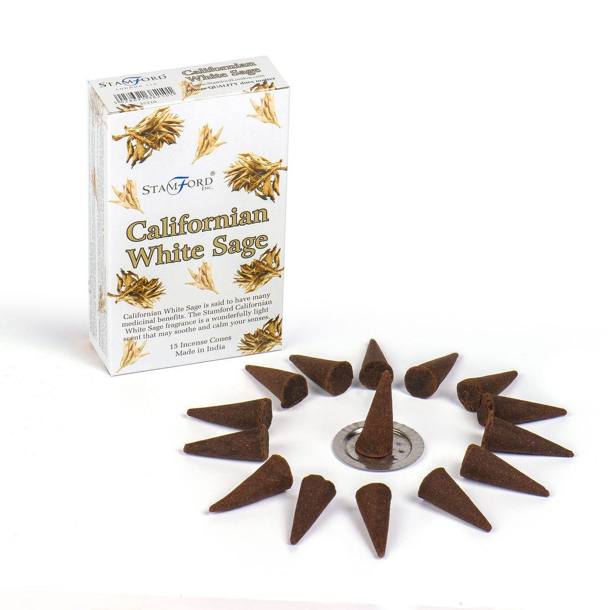 Stamford Californian White Sage Incense Cones – view 2