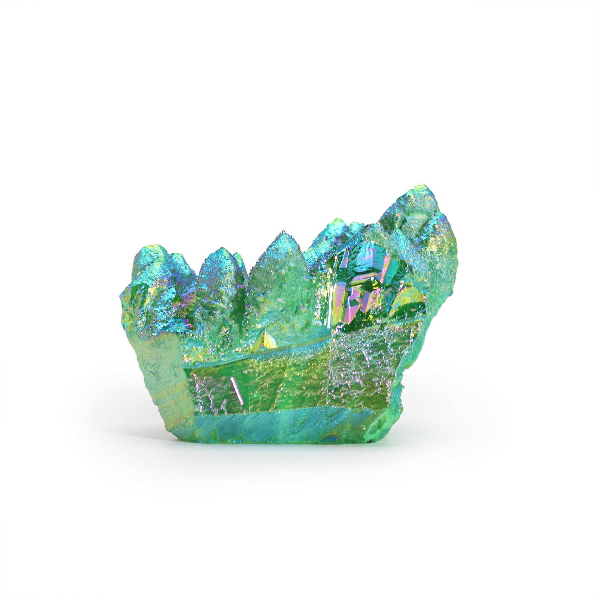 Medium Aura Green Flame Quartz Cluster, approx 5.5cm – view 4
