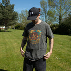 Nomad Sari Stonewashed T-Shirt - Compass of Life - Charcoal - Large – view 2
