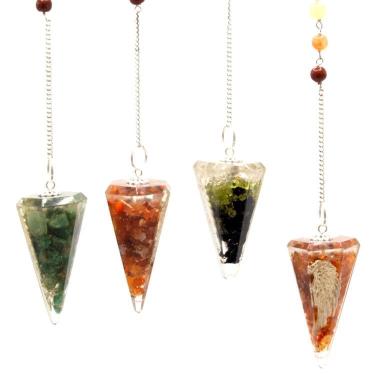 Orgonite Pendulum with Angel Wing Design – view 4