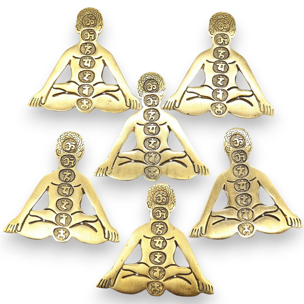 Gold Seven Chakra Incense Holder 12x12cm – view 3