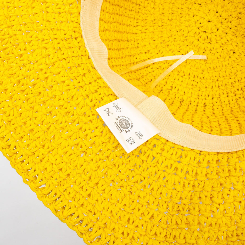 Nomad Sari Floppy Straw Sun Hat - Yellow – view 4