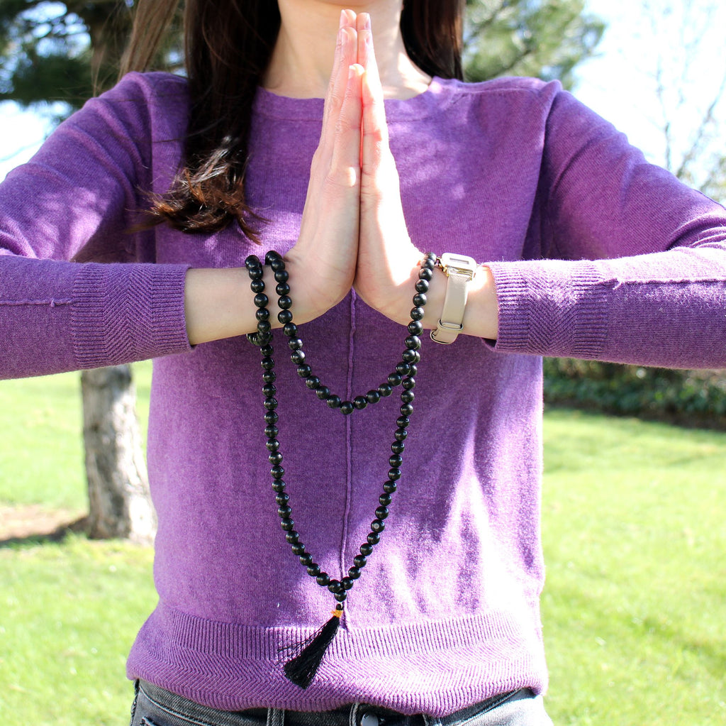 108 Bead Mala - Black Agate – view 5