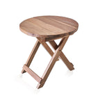 Round Folding Coffee Table, Recycled Teak - 50 cm