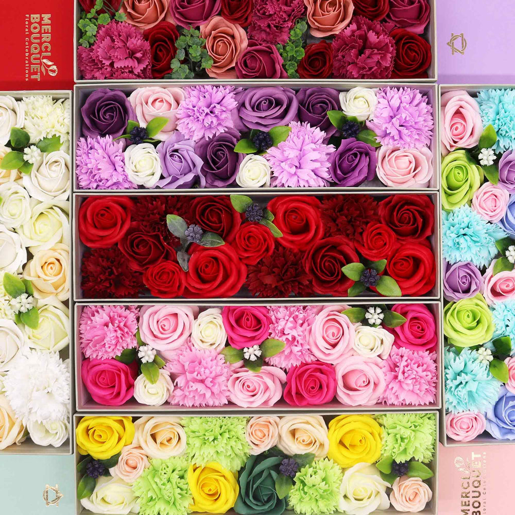 Long Soap Flower Gift Box - Vintage Roses – view 5