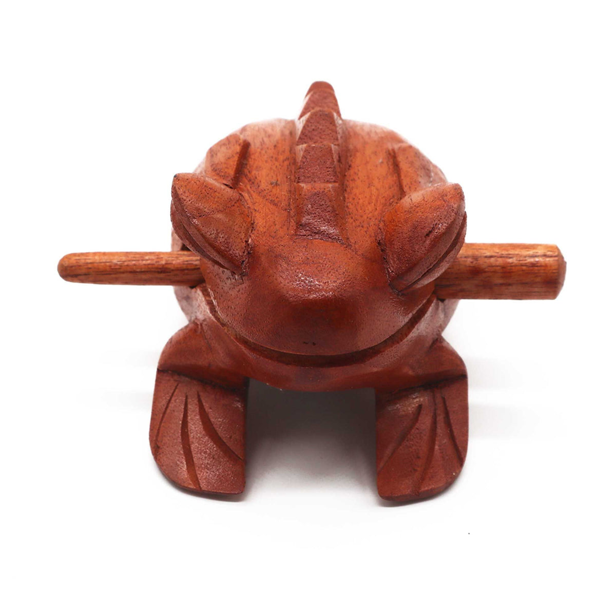 Large Croaking Wooden Frog - Carved Jempinis Wood – view 3