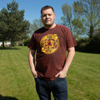 Nomad Sari Stonewashed T-Shirt - Dragon Mandala - Maroon - XL – view 5