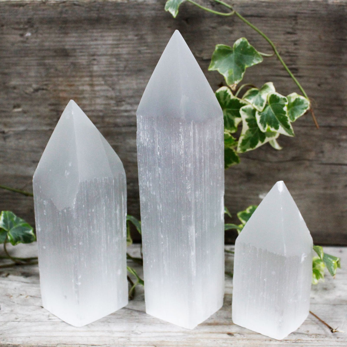 Selenite Pencil Point Tower - 15 cm – view 5