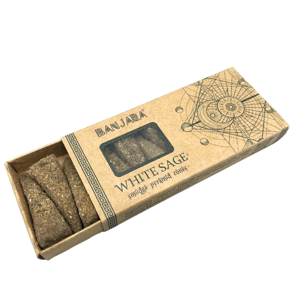 Banjara White Sage Smudge Pyramid Cones - Pack of 10 – view 2