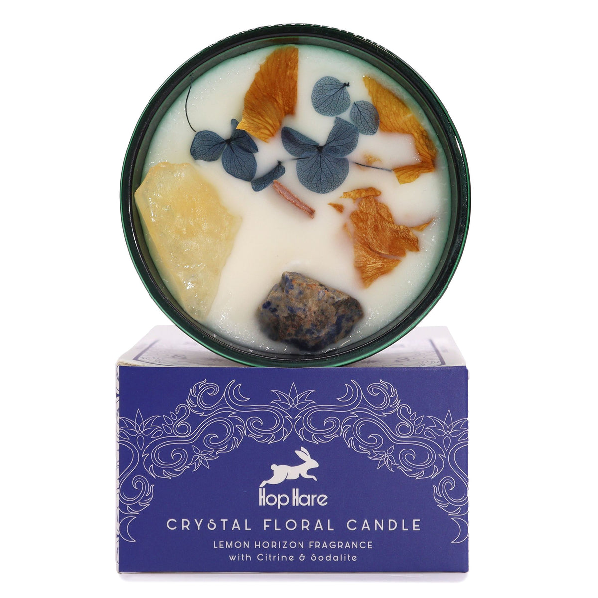 Hop Hare Crystal Magic Candle - The Sun, Citrine & Sodalite – view 6