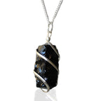 Cascade Wrapped Necklace - Rough Black Onyx – view 2