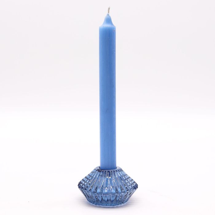 Set of 2 Flower Flip Candle Holders - Royal Blue – view 2