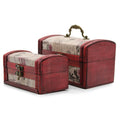 Colonial Box Set of 2, Rose Design, Vintage
