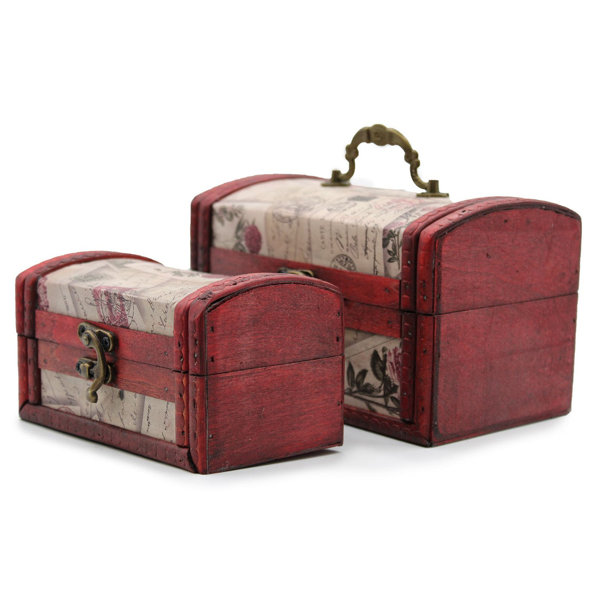 Colonial Box Set of 2, Rose Design, Vintage