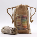 Small Washed Jute Pouch 10x15cm