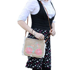 Fab Fringe Bag - Bicycle Embroidery on Jute – view 2