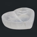 Selenite Heart Bowl approx 15cm
