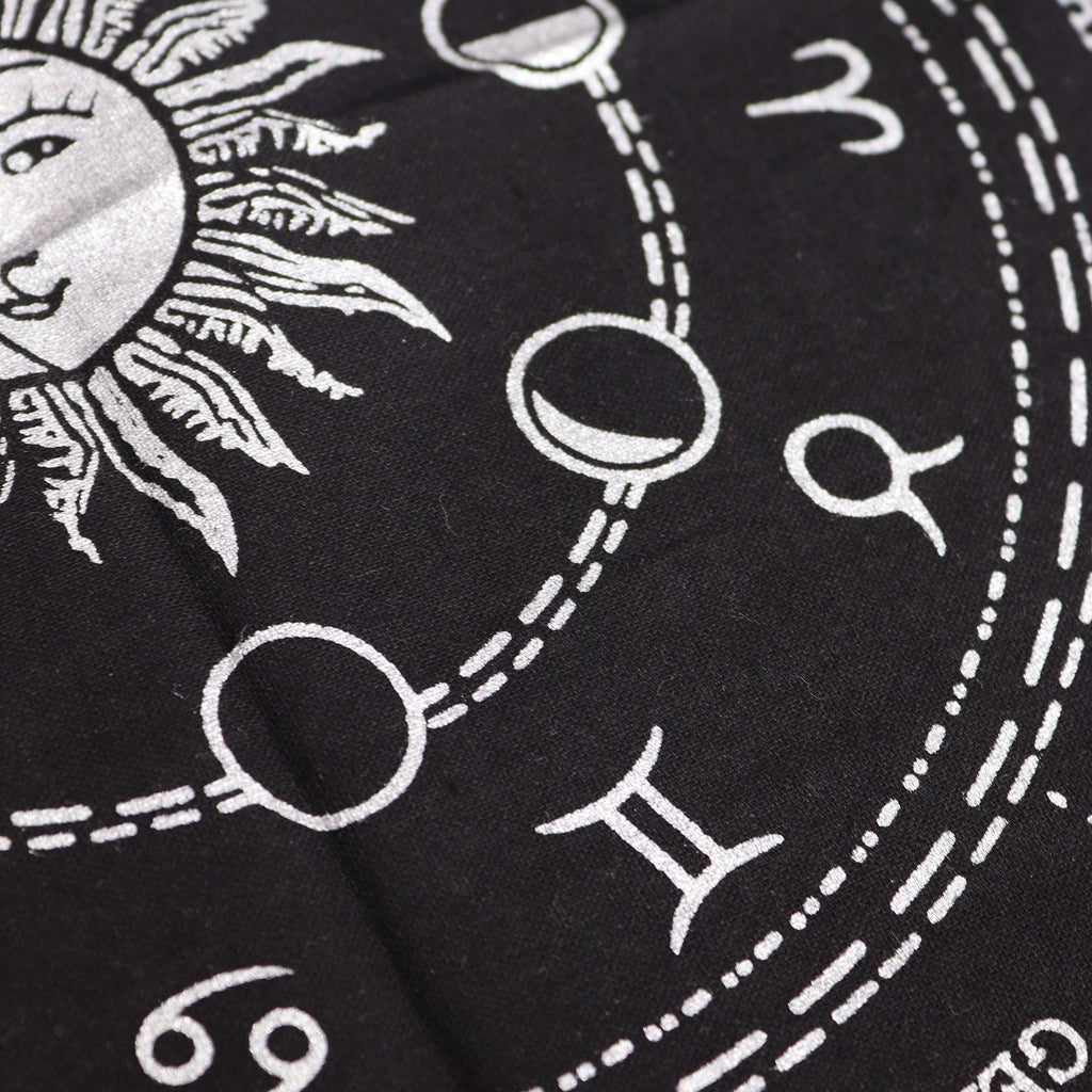 Fringed Altar Cloth with Horoscope Wheel Design – view 2