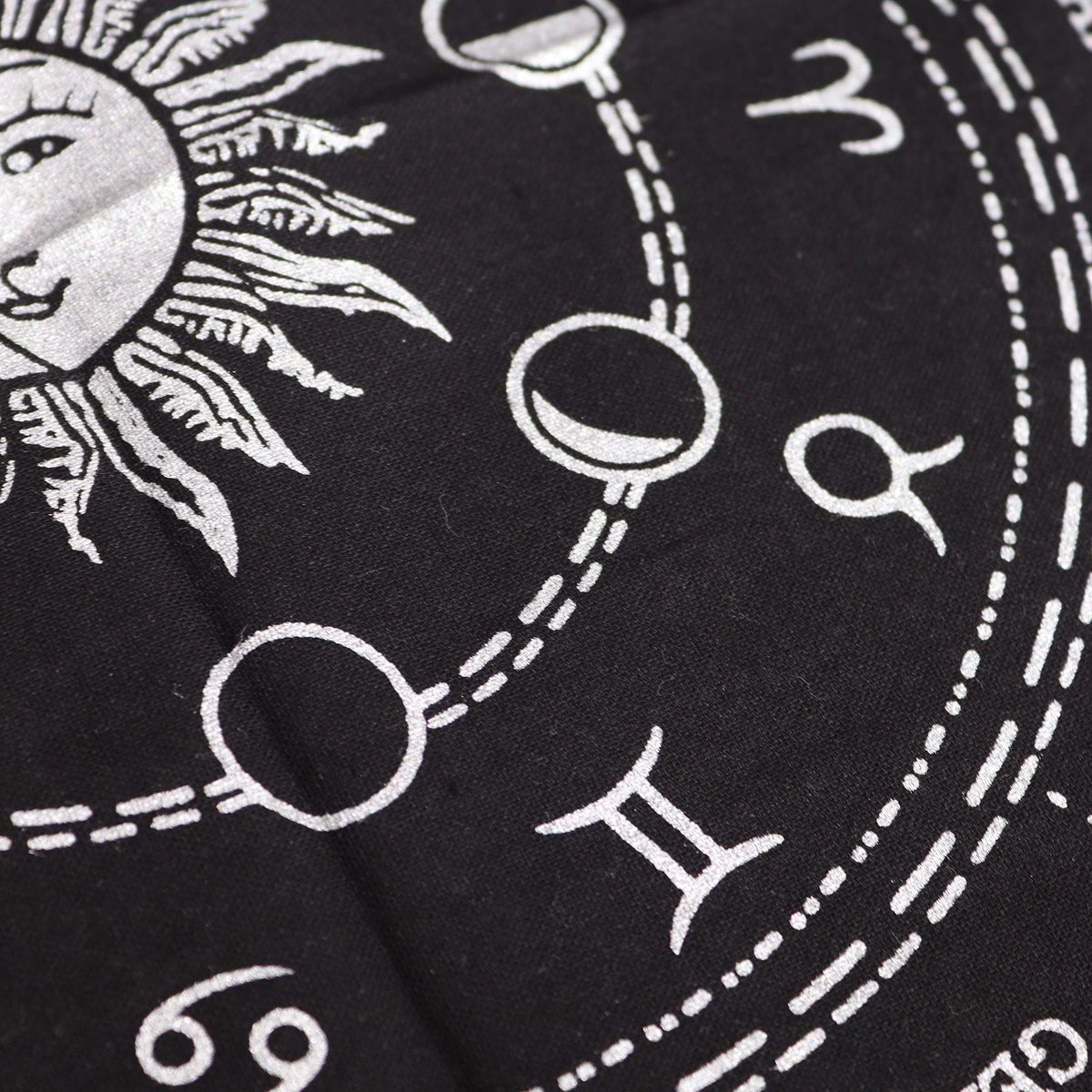 Fringed Altar Cloth with Horoscope Wheel Design – view 2