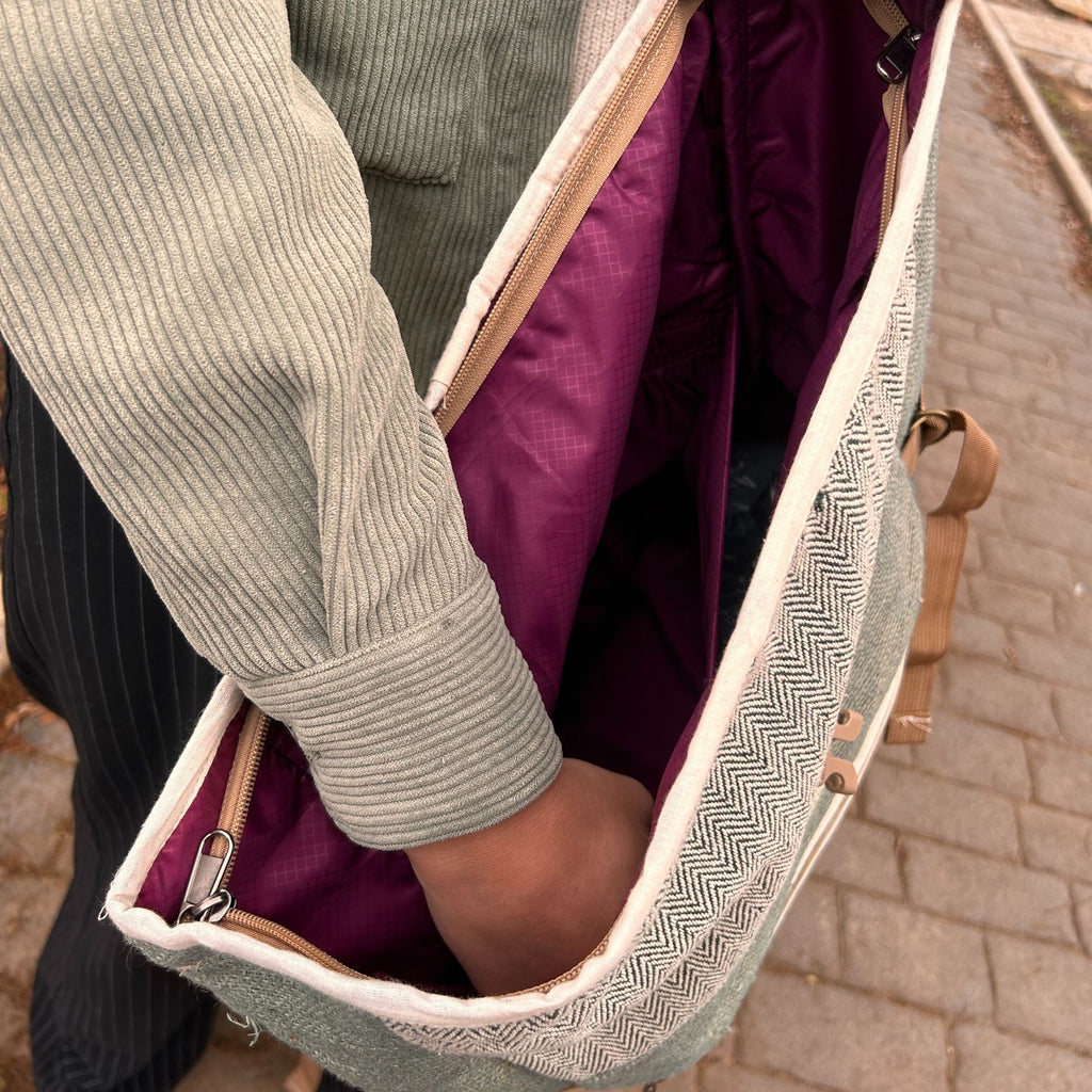 Hemp Trekking Rolling Backpack - Sage – view 2