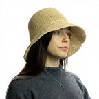 Nomad Sari Floppy Straw Sun Hat - Natural Beige – view 6