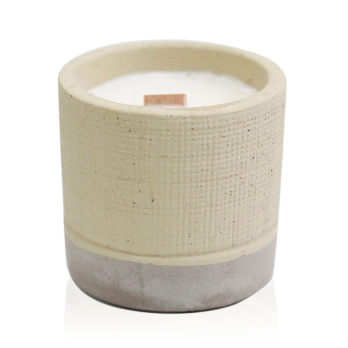 Concrete Wooden Wick Candle - Grey - Coffee in the Club