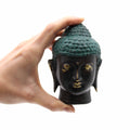 Antique-Finish Brass Buddha Head – Medium