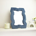 Squiggly Chunky Frame Mirror - Royal Blue - 30.5x22.5cm