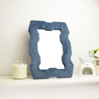Squiggly Chunky Frame Mirror - Royal Blue - 30.5x22.5cm