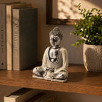 White & Grey Buddha Statue - Medium – view 3