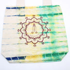 Tie-Dye Cotton Bag - Namaste Hands - Multi - Natural Handle – view 3