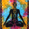 Double Cotton Bedspread & Wall Hanging - Chakra Buddha 230x200cm