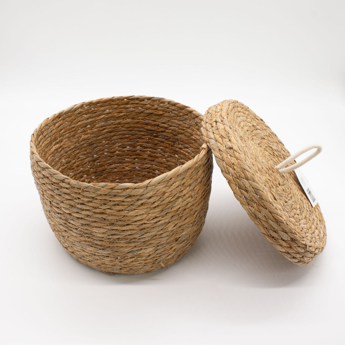 Seagrass Round Baskets with Lids, Set of 3 – view 3
