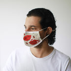 Reusable Fashion Face Covering - Oriental Poppies Print (Adult) – view 2