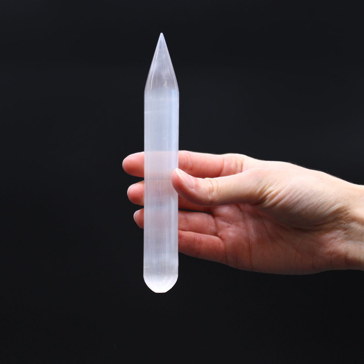 Selenite Wand 16 cm - Pointed One End – view 2