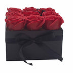 9 Red Soap Roses Square Gift Box – view 3