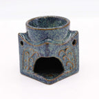 Square Buddha Ceramic Oil Burner - Dusty Blue – view 3