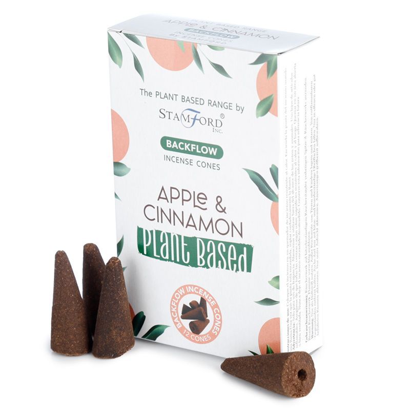 Stamford Backflow Incense Cones - Apple & Cinnamon, 12 Pack