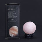 Rose Quartz Planet on Goldstone Stand - 40mm – view 10