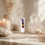 7 Chakra Flat Point Pendulum – view 3
