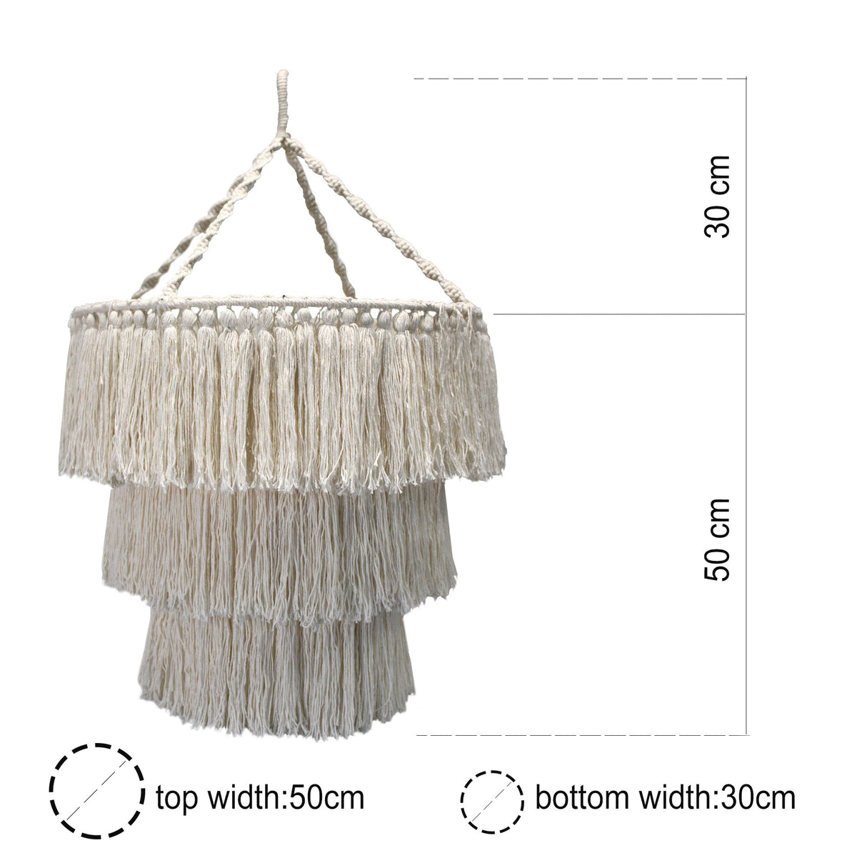 Macrame Soft Chandelier - Black – view 3