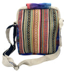 Tie-Dye Hemp Messenger Bag - Two Zips & Flap – view 3