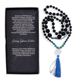Lava Stone Necklace with Turquoise Beads - Calming Influence