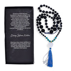 Lava Stone Necklace with Turquoise Beads - Calming Influence