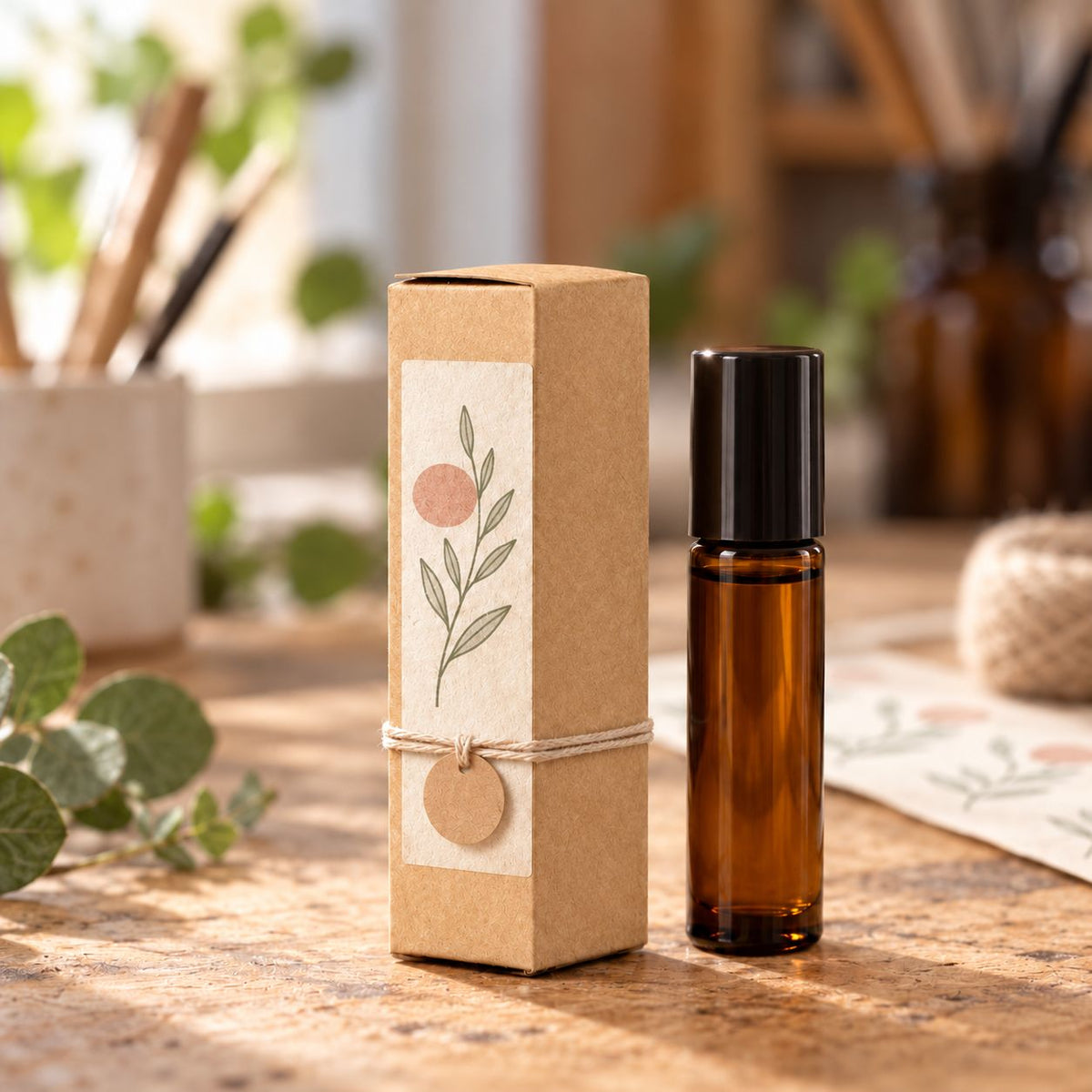 Brown Kraft Box for 10ml Roll On Bottle – view 5